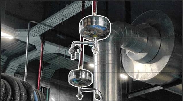 Modular suppression units installed above plant room ductwork