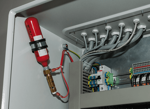 AMFE unit installed inside an electrical cabinet