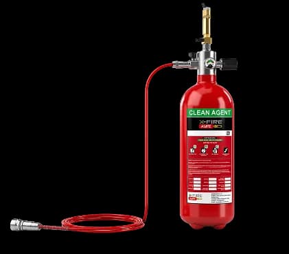 X-FIRE clean agent cylinder with direct-release detection tube